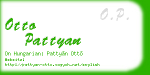 otto pattyan business card